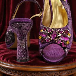 Italian Design Elegant Women's Heel Bigger Size Shoes & Rhinestone Butterfly Bag – Perfect for Weddings & Bridal Accessories