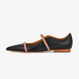Arden Furtado Spring Mixed Colors Mary Jane Flats Pointed Toe Shallow One-word Band Single Shoe Extra Large Size Commuter Shoes