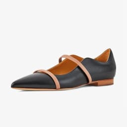 Arden Furtado Spring Mixed Colors Mary Jane Flats Pointed Toe Shallow One-word Band Single Shoe Extra Large Size Commuter Shoes