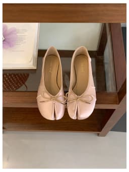 2026 Fashion Woman Flats Split Toe Tabi Shoes Bow Knot Ballet Dress Ballerina Comfortable Retro Mary Janes Shoes Footwear Mujer