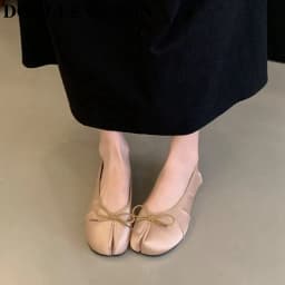 2026 Fashion Woman Flats Split Toe Tabi Shoes Bow Knot Ballet Dress Ballerina Comfortable Retro Mary Janes Shoes Footwear Mujer