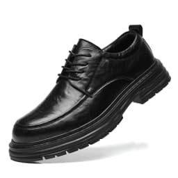 Spring New Lace Up Oxford Shoes High-quality Men's Comfortable Genuine Leather British Thick Soled Business Dress Leather Shoes