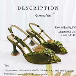 Best-selling shoes Matching bag combinations in Europe and America Diamond-embellished Bag And Shoes from the workplace Or Party