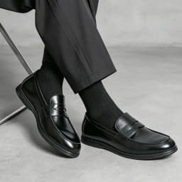 Classic Black and White Men's Comfortable Anti Slip Casual Loafers Fashionable Spring New Men's Breathable Casual Leather Shoes