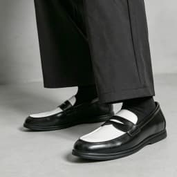 Classic Black and White Men's Comfortable Anti Slip Casual Loafers Fashionable Spring New Men's Breathable Casual Leather Shoes