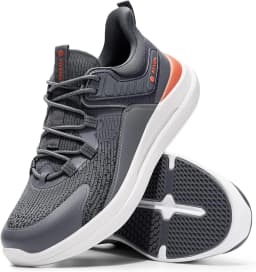 FitVille Men'S Wide Fit Slip-On Walking & Running Sneakers, Breathable Upper With Arch Support Cushioned Insole, Anti-Slip Durable Outsole For Daily Jogging & Gym Workout