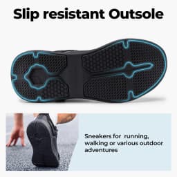 FitVille Men'S Wide Fit Slip-On Walking & Running Sneakers, Breathable Upper With Arch Support Cushioned Insole, Anti-Slip Durable Outsole For Daily Jogging & Gym Workout
