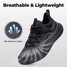 FitVille Men'S Wide Fit Slip-On Walking & Running Sneakers, Breathable Upper With Arch Support Cushioned Insole, Anti-Slip Durable Outsole For Daily Jogging & Gym Workout