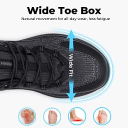 FitVille Men'S Wide Fit Slip-On Walking & Running Sneakers, Breathable Upper With Arch Support Cushioned Insole, Anti-Slip Durable Outsole For Daily Jogging & Gym Workout