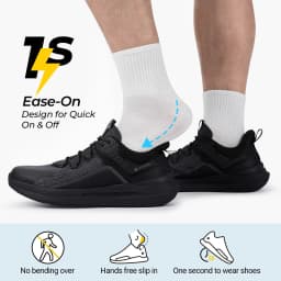 FitVille Men'S Wide Fit Slip-On Walking & Running Sneakers, Breathable Upper With Arch Support Cushioned Insole, Anti-Slip Durable Outsole For Daily Jogging & Gym Workout