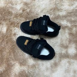 Black Warrior Casual Shoes, Pure Black Men's Shoes for Spring and Summer, Thick Tongue Loafers, Sports Skateboard Shoes, Versatile Street Style, Trendy Student Retro Outdoor Sneakers