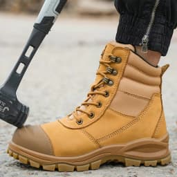 2026 Cowhide Dermis Men Work Boots High-quality Safety Shoes Men Puncture-Proof Desert Tactical Boots Protective Shoes Outdoors