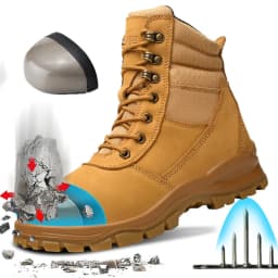 2026 Cowhide Dermis Men Work Boots High-quality Safety Shoes Men Puncture-Proof Desert Tactical Boots Protective Shoes Outdoors