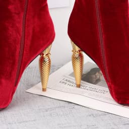 Luxury High Heels Designer Red Bottom Boots for Women 2024 Shoes Ladies Pointed Toe Black Red Ankle Boots Sexy