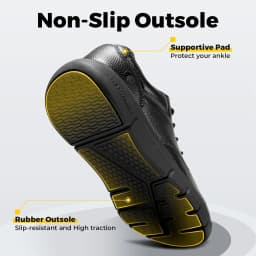 FitVille Men Wide Fit Oxford Shoes Leather Lace-Up Non-Slip Durable Sole Comfort Business Formal Dress Shoes Daily Office Casual Walking Leather Footwear