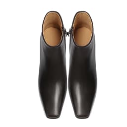 NEW TREND 2026 Autumn Winter Women Genuine Leather Ankle Boots High Block Heels Black Brown Elegant Pointed Toe Side Zipper Boot