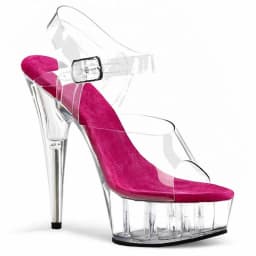 Women Shoes High Quality Female Model T Station Catwalk Sexy Crystal Transparent Shoes 15CM High Heels Waterproof Head Sandals