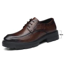 New Men Leather Shoes For Men Business Dress Shoes Slip On Invisible Inner Height Increasing Men's Shoes 8/10 CM Wedding Shoes
