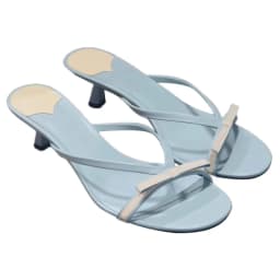 Bow-Knot Thin Single Strap Low Heel Slippers Fashionable Versatile Open-Toe Sandals Simple Slip-On Women's Shoes Sandalias Mujer