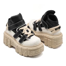 Gothic Ankle Rock Boots 2026 New Punk Style Women Shoes Lace-up Heel Height 6CM Platform Shoes Woman Metal Decor Woman Sneakers
