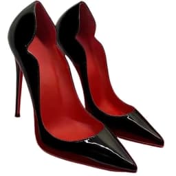 Spring Shallow Mouth Patent Leather Black Super High Heels, Women's Slim Heels, New Professional sexy Plus Size Single Shoes