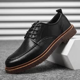 Autumn New Men Leather Casuai Shoes Brogue Luxurious Handmade Shoes Genuine Leather Shoes Work Boots Business Casual Sneakers