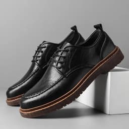 Autumn New Men Leather Casuai Shoes Brogue Luxurious Handmade Shoes Genuine Leather Shoes Work Boots Business Casual Sneakers