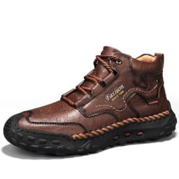 Men's Retro Hand-Stitched Chinese Casual Shoes, Trail Running Sneakers, Casual Fashion Walking and Hiking Shoes, Suitable for Casual Hiking, Outdoor Climbing, Daily Driving, Men's Boots, Black and Brown, Comfortable Soft Sole, Wear-Resistant, Non-Slip, Large Size Men's Shoes