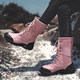 Snow Boots Women Lace-up Waterproof Comfortable Ladies Rain Shoes Female Keep Warm Mid-Calf Winter Boots Outdoor Ankle Boots New