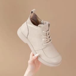Genuine Leather Mother Shoes Women Ankle Boots Spring Autumn Retro Soft Cow Leather Brand Ladies Single Boots Plus Size 41 D623
