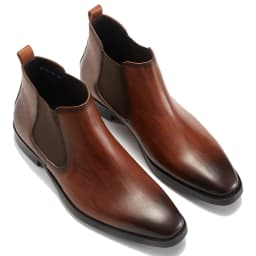 High Quatliy Claf Leather Men's Chelsea Boots Slip on Ankle Boots Motorcycle Genuine Leather Driving Boot Shoes for Men in Stock