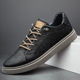Italian Brand Men's Genuine Leather Casual Shoes Oxford Jogging Shoes Sneakers for Men Warm Cotton Shoes with/No Fur Size：38-47