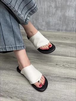Birkuir Retro Flip Flops Women Slippers Flat Heels Slides Loafers Slip On Genuine Leather 2026 Summer Outdoor Flats Beach Slides