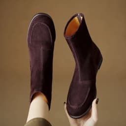 NEW Autumn/Winter Women Boots Sheep Suede Leather Shoes Women Round Toe Low Heel Shoes Slip-on Chelsea Boots Zipper Short Boots