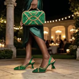 Fashionable Women's Pointed Toe Shoe and Bag Set - High-Quality Stylish Footwear and Accessory Collection