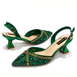 Fashionable Women's Pointed Toe Shoe and Bag Set - High-Quality Stylish Footwear and Accessory Collection