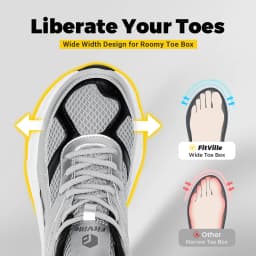 Fitville Walking Shoes Wide Mesh Men's Casual Sneakers Non Slip Dad Sports Shoes for Men Arch Support For Flat Feet Plantar
