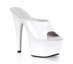 Sexy 15-17CM black lacquered high-heeled slippers, sexy women's 6-inch pole dancer style Slippers