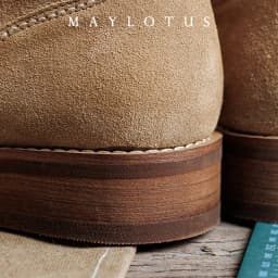Suede Boot Goodyear-Welted Motorcycle Rugged Heritage Boots Vintage Suede Leather Punk Boot For Men Cowhide Mid-Cut Shoes