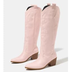 Eilyken Women Exquisite Embroidery Knee-High Boots Autumn Winter Low Heels Pointed Toe Long Booties Shoes Fashion Large Bize 43