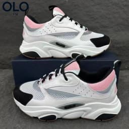 Gray Light Blue Color Block Mesh Dad Shoes Breathable Thick Platform Shock Absorb Casual Sneakers Unisex