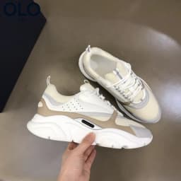 Gray Light Blue Color Block Mesh Dad Shoes Breathable Thick Platform Shock Absorb Casual Sneakers Unisex