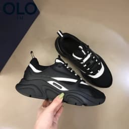 Gray Light Blue Color Block Mesh Dad Shoes Breathable Thick Platform Shock Absorb Casual Sneakers Unisex