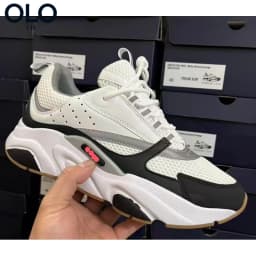 Gray Light Blue Color Block Mesh Dad Shoes Breathable Thick Platform Shock Absorb Casual Sneakers Unisex