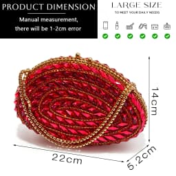 Women Satin Pointed Pumps Red Rhinestone Gem Bridal Heels & Bag Set Elegant For Wedding Party Evening Formal Occasions Ladies