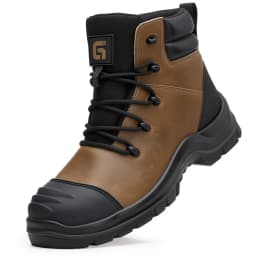 High Quality Men's Safety Boots Genuine Leather Work Boots Puncture-Proof Indestructible Shoes Waterproof Security Boots Male