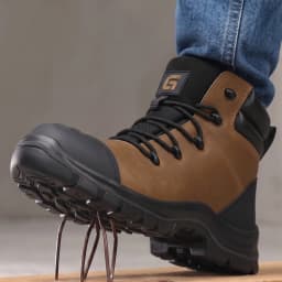 High Quality Men's Safety Boots Genuine Leather Work Boots Puncture-Proof Indestructible Shoes Waterproof Security Boots Male