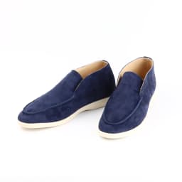 Men's Suede Leather round Toe Mule Loafers High Top Comfortable Flat Shoes Women's Lazy Boots