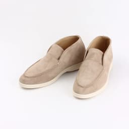 Men's Suede Leather round Toe Mule Loafers High Top Comfortable Flat Shoes Women's Lazy Boots