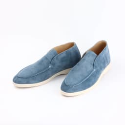 Men's Suede Leather round Toe Mule Loafers High Top Comfortable Flat Shoes Women's Lazy Boots